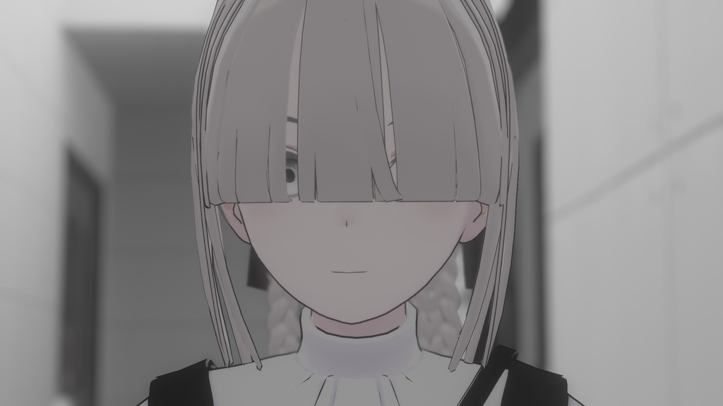 3Dmodel/リボンたっぷりみつあみ×4