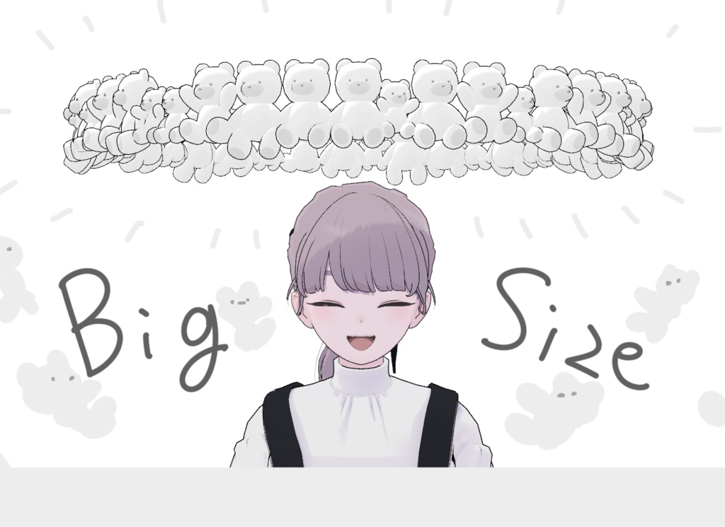 3Dmodel/もくもくクマぬいヘイロー