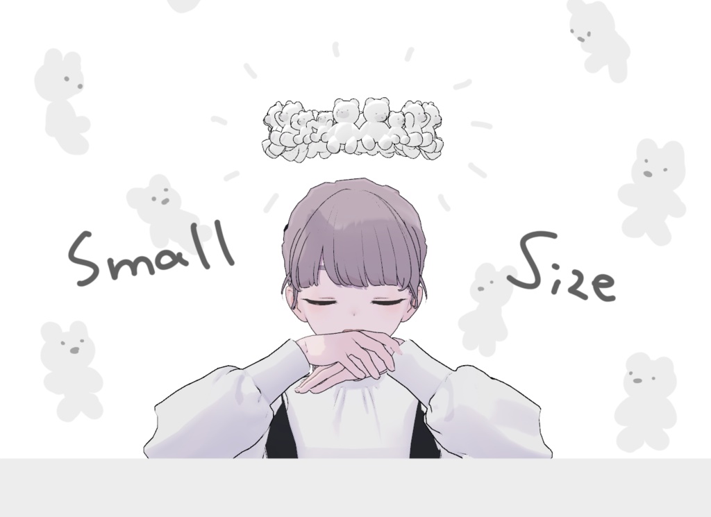 3Dmodel/もくもくクマぬいヘイロー