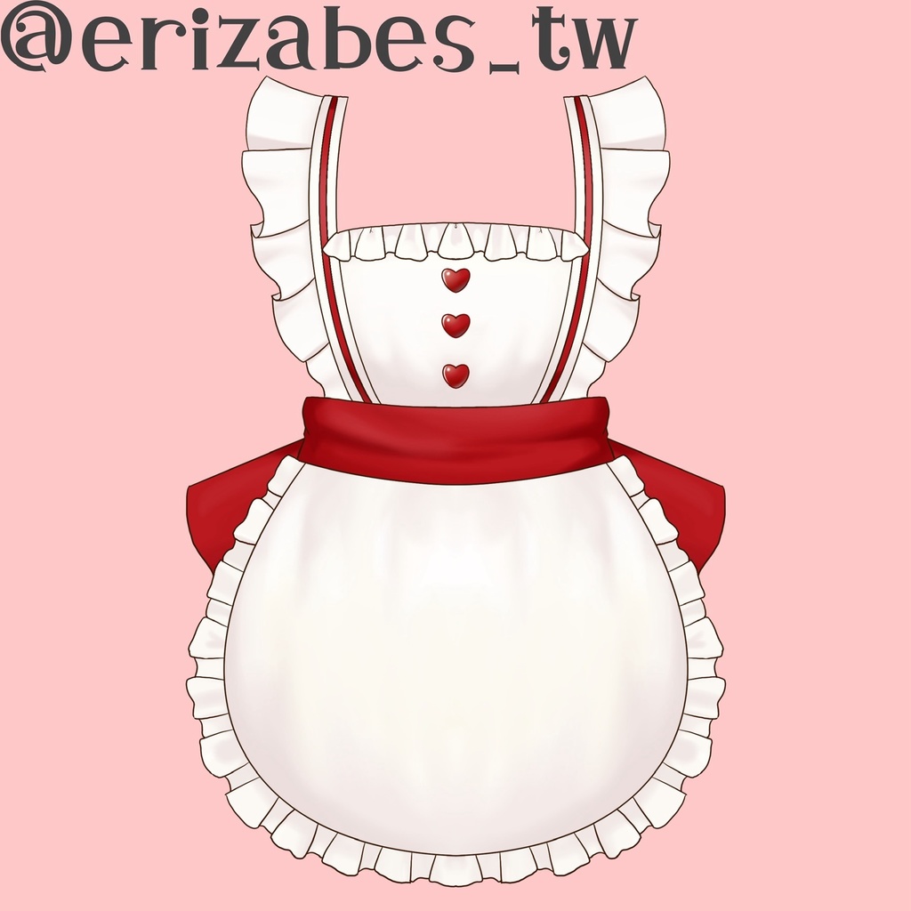 【Vtuber素材・無料配布】動くLive2D版VST対応❤️バレンタイン向けエプロン素材🍫