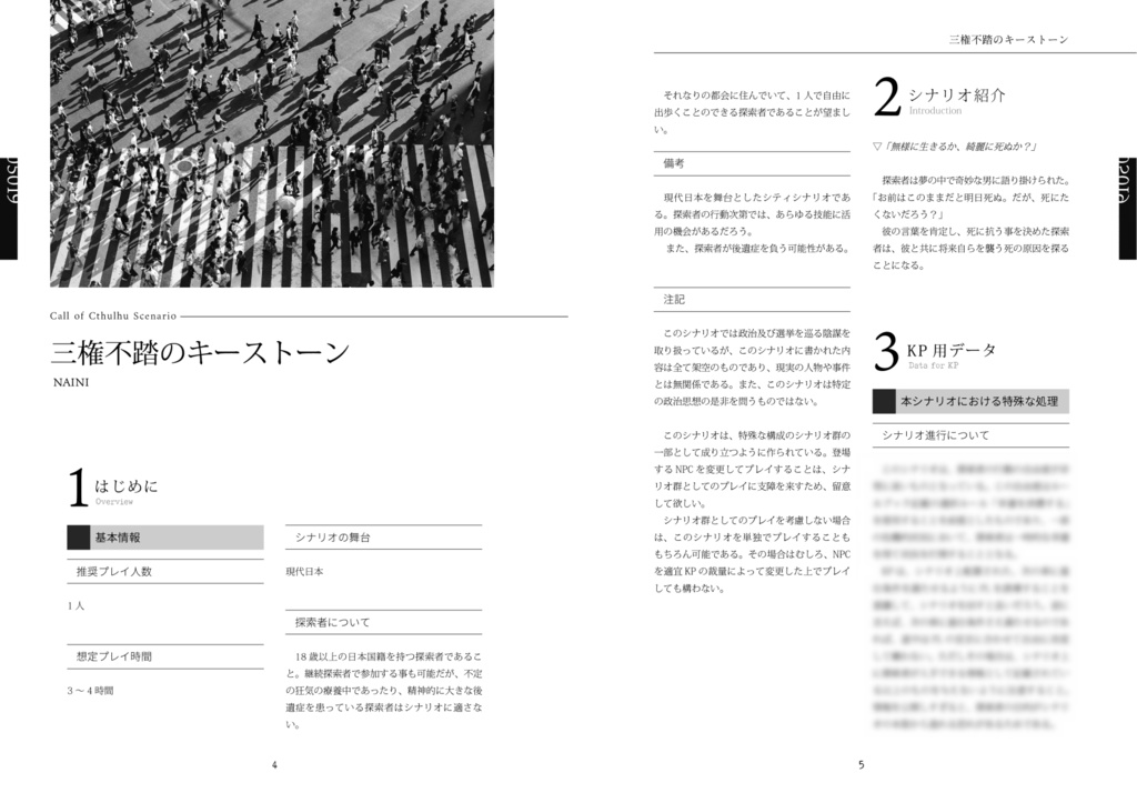 【CoC7th】∇の断章【シナリオ集】