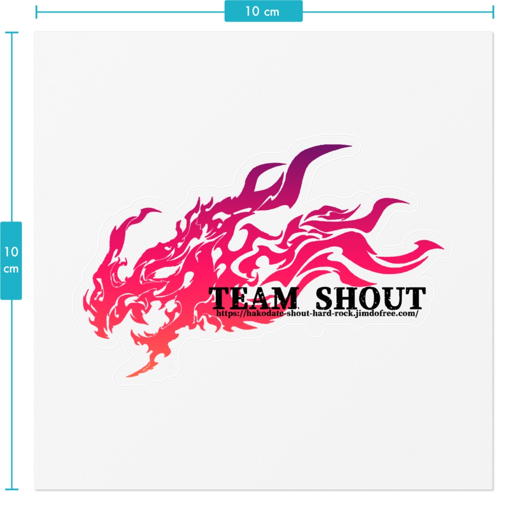 TEAM SHOUT ステッカー100×100