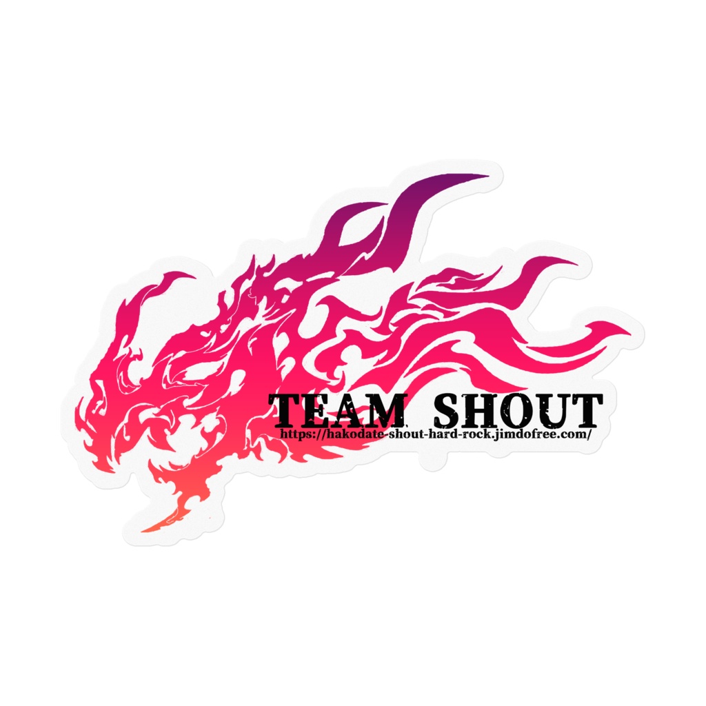 TEAM SHOUT ステッカー100×100