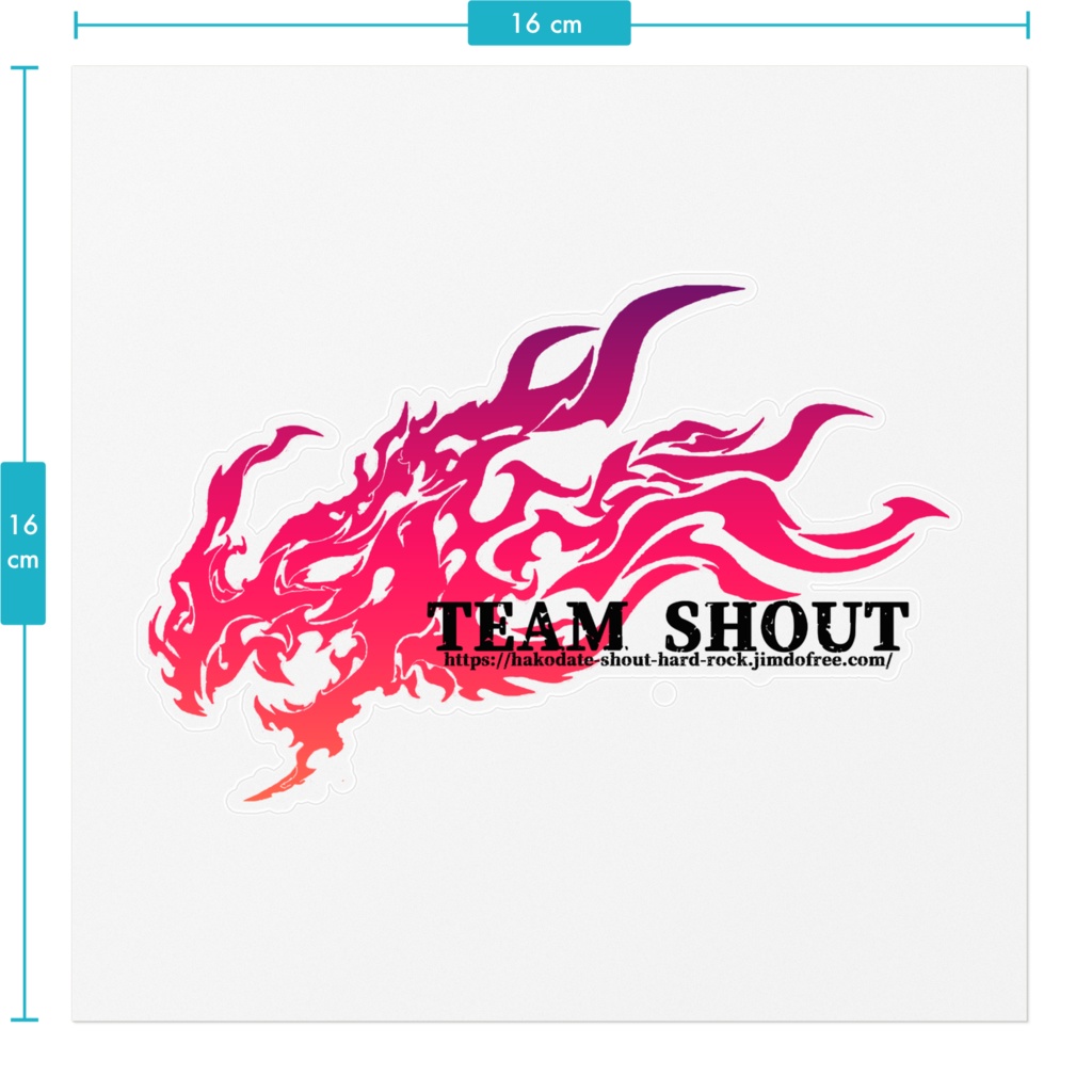 TEAM SHOUT ステッカー160×160