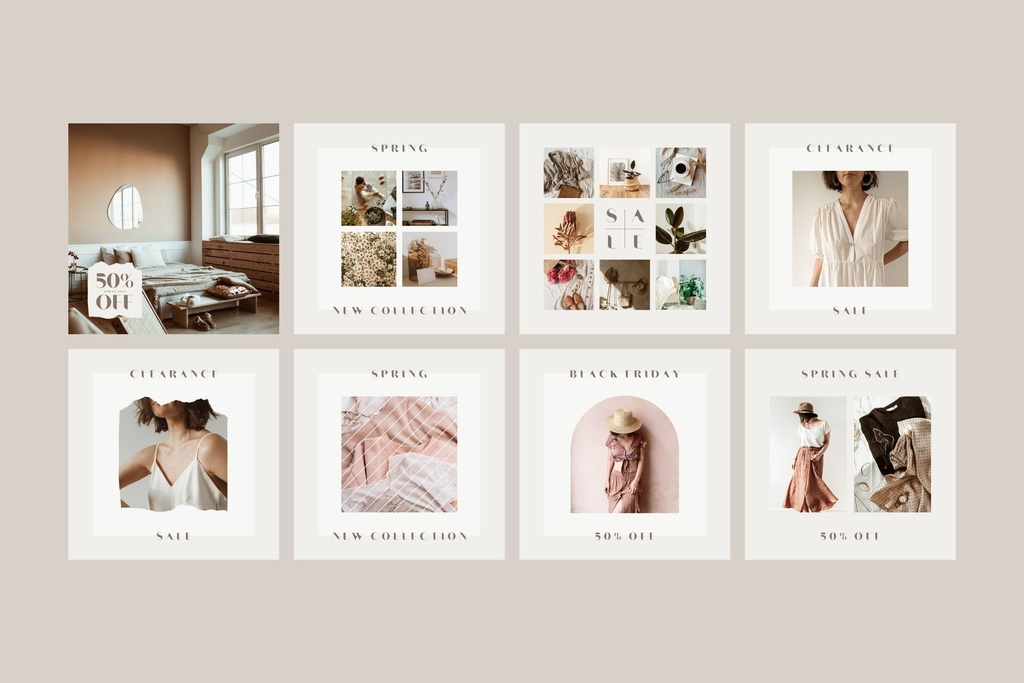 インスタ投稿&ストーリーズ対応セールスプロモーションテンプレート  for Canva