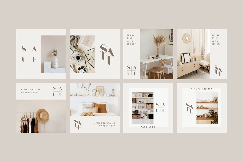 インスタ投稿&ストーリーズ対応セールスプロモーションテンプレート  for Canva