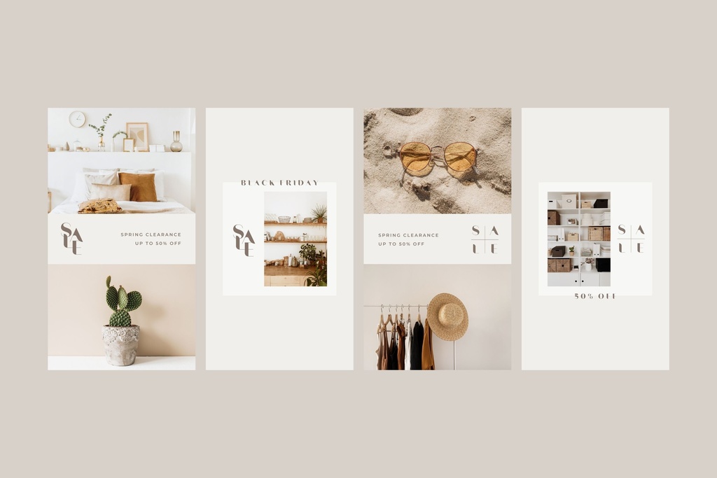 インスタ投稿&ストーリーズ対応セールスプロモーションテンプレート  for Canva