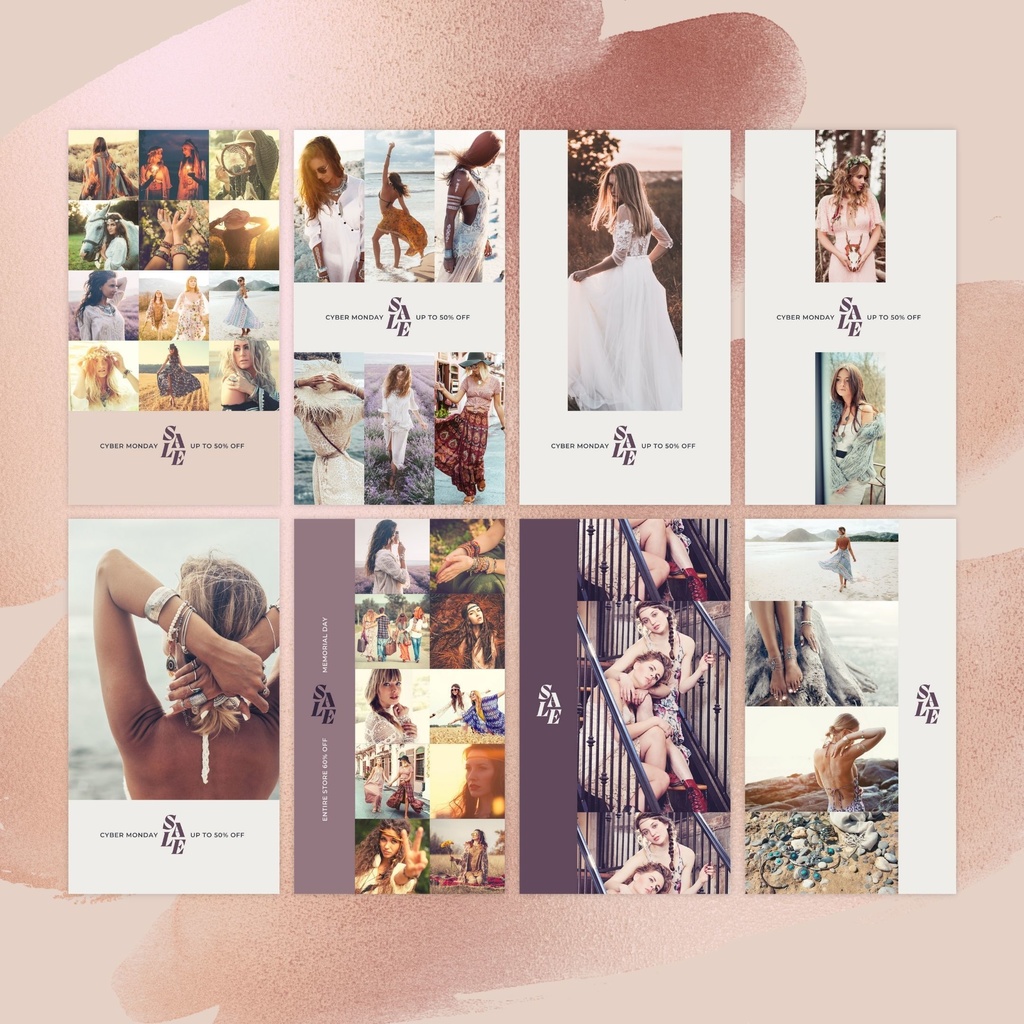 Boho - インスタ投稿&ストーリー対応セールスプロモーションテンプレート for Canva