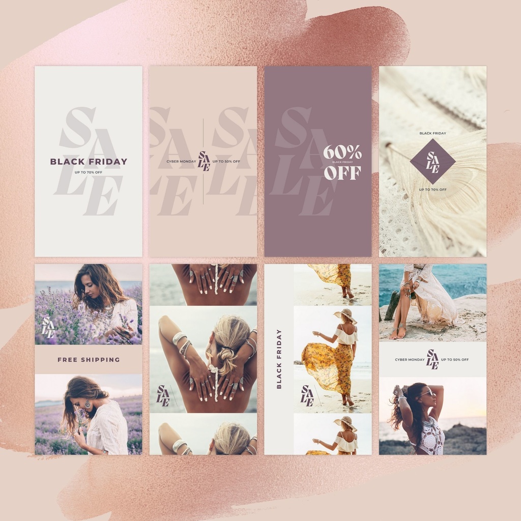 Boho - インスタ投稿&ストーリー対応セールスプロモーションテンプレート for Canva