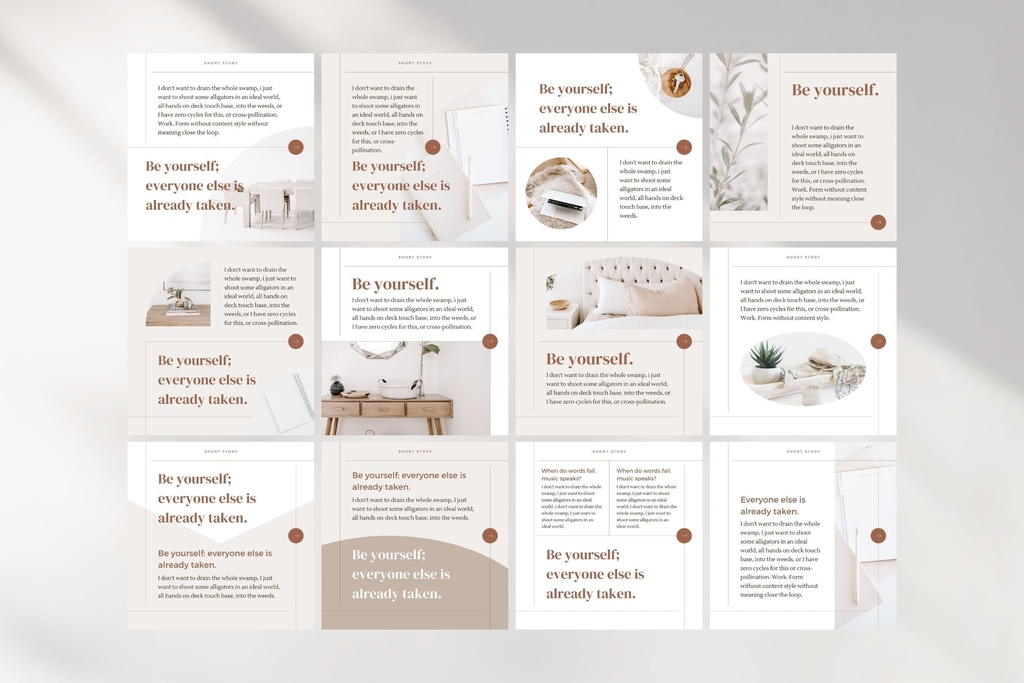 インスタグラムテンプレートCanva - 72点投稿サイズ正方形