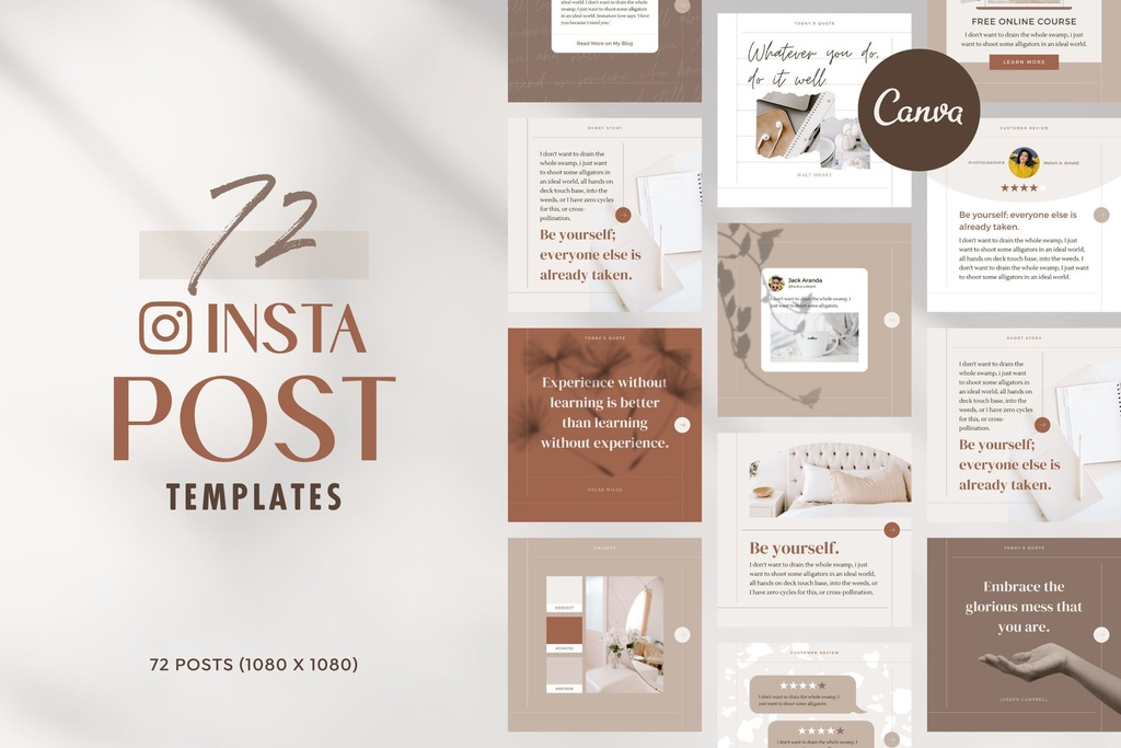 インスタグラムテンプレートcanva 72点投稿サイズ正方形 つくるデポ Tsukuru Depot Booth