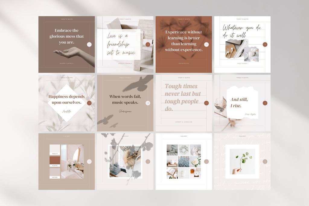 インスタグラムテンプレートCanva - 72点投稿サイズ正方形