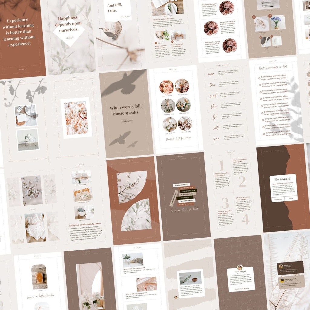 インスタグラムテンプレートCanva - 74点ストーリーサイズ長方形