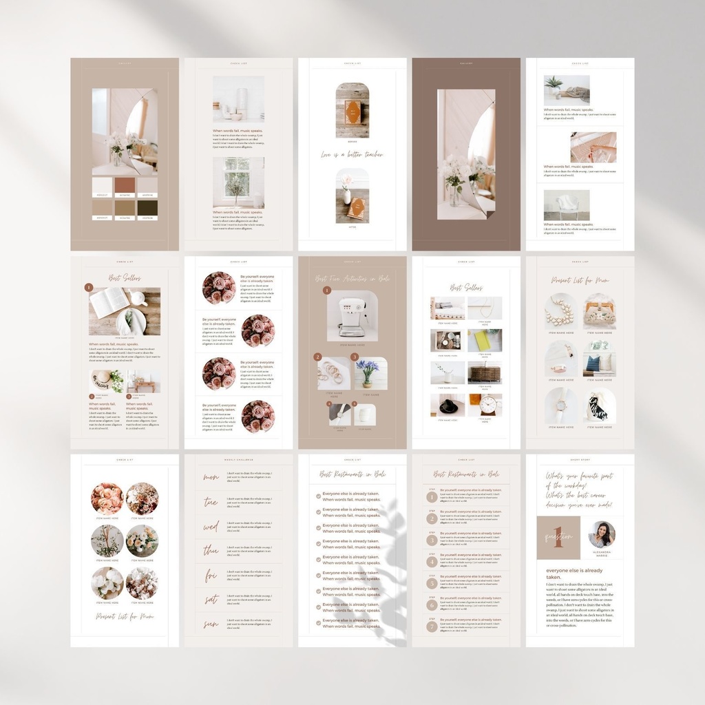 インスタグラムテンプレートCanva - 74点ストーリーサイズ長方形