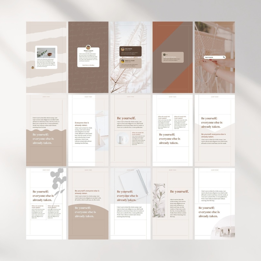 インスタグラムテンプレートCanva - 74点ストーリーサイズ長方形
