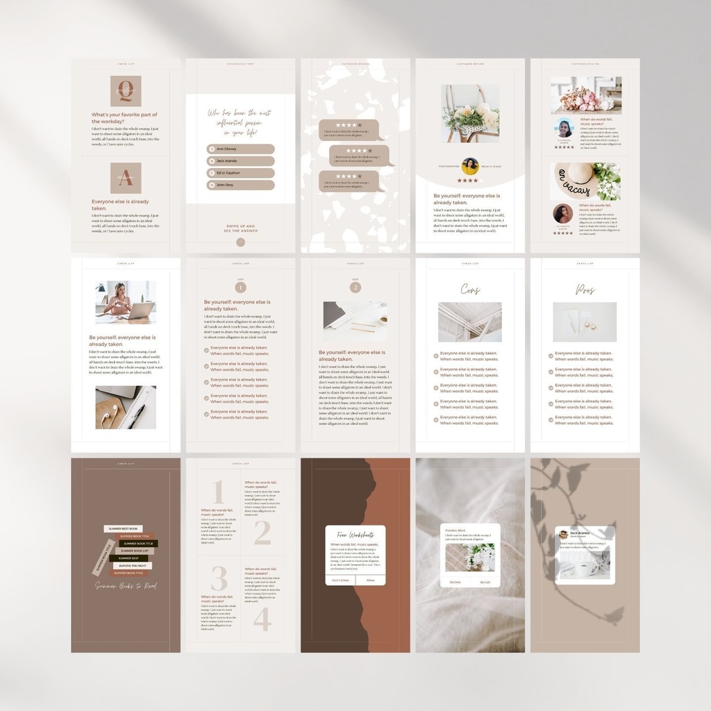 インスタグラムテンプレートCanva - 74点ストーリーサイズ長方形