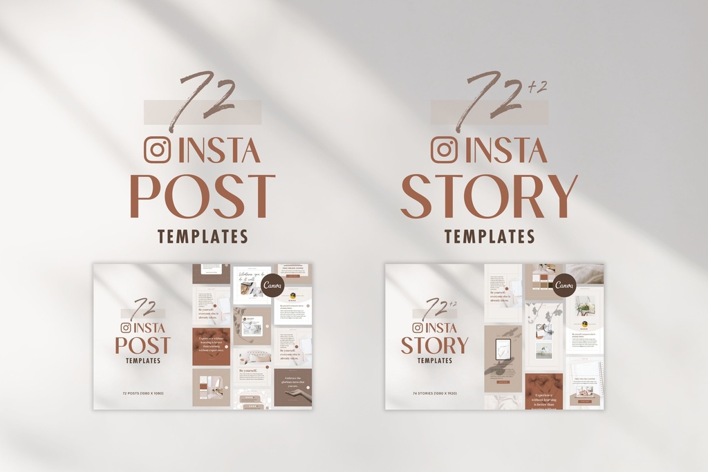 インスタグラムテンプレートCanva - 投稿&ストーリーサイズ146点セット
