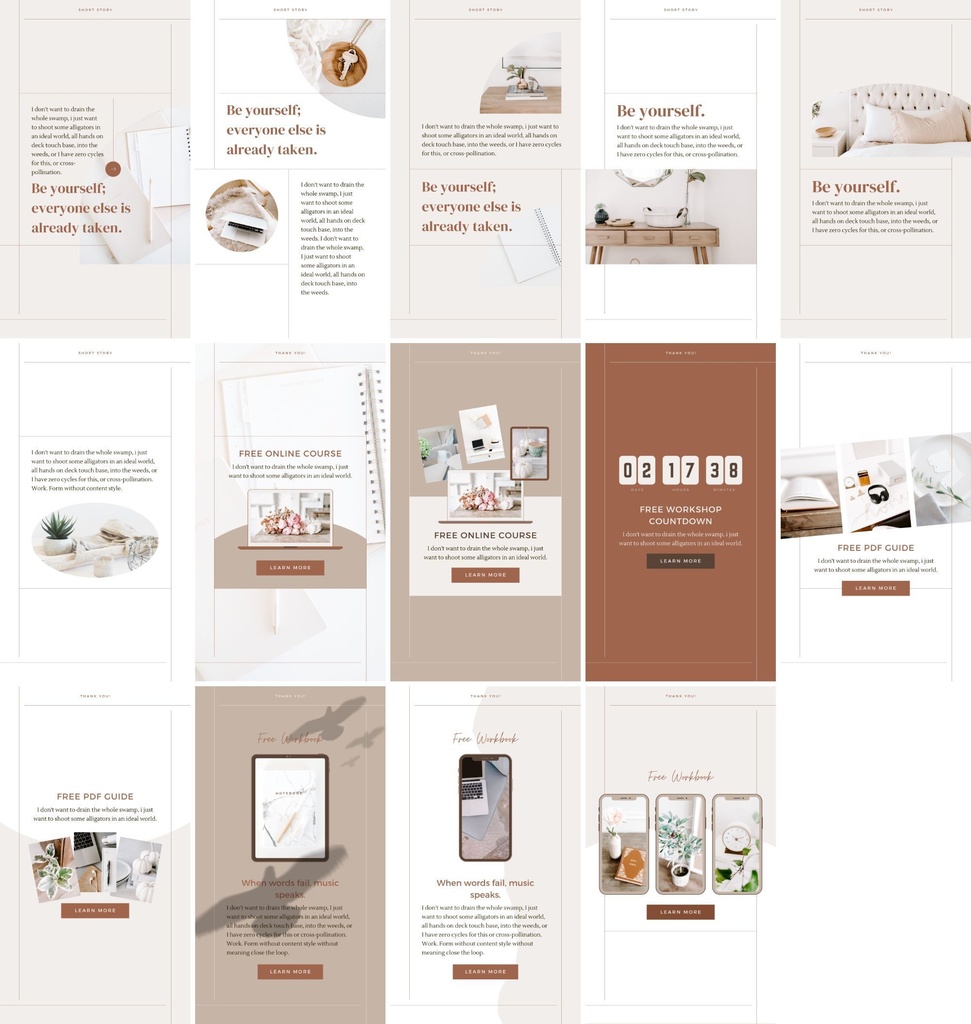 インスタグラムテンプレートCanva - 投稿&ストーリーサイズ146点セット