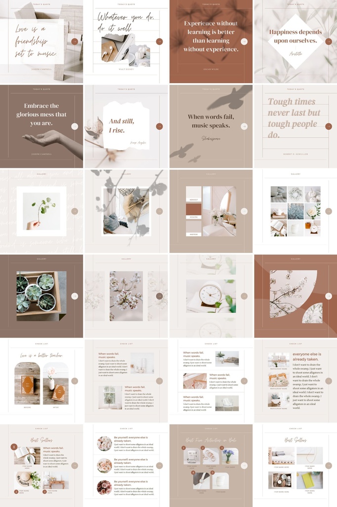 インスタグラムテンプレートCanva - 投稿&ストーリーサイズ146点セット