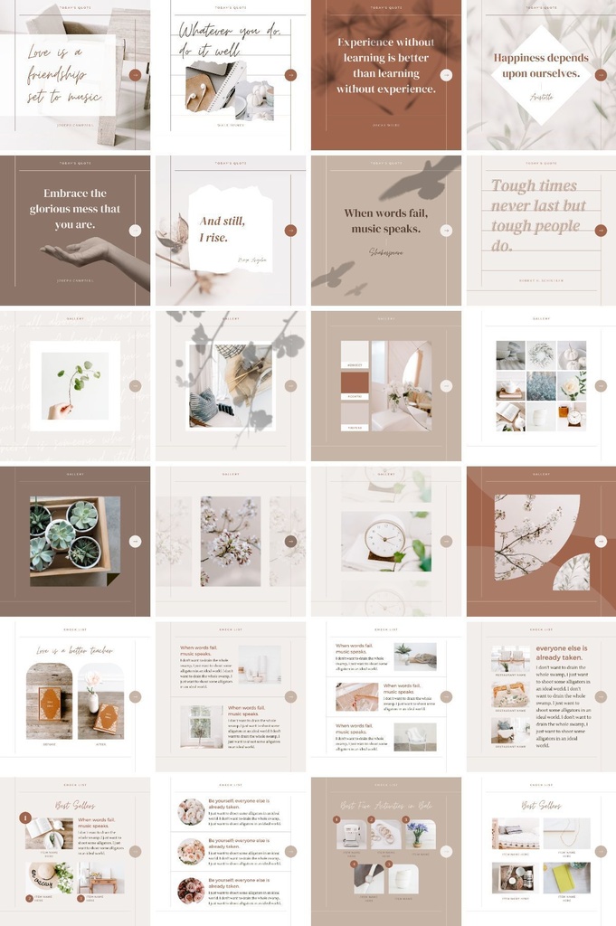 インスタグラムテンプレートCanva - 投稿&ストーリーサイズ146点セット