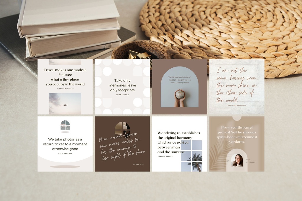 インスタグラム投稿テンプレートCanva100点セット - Shadow