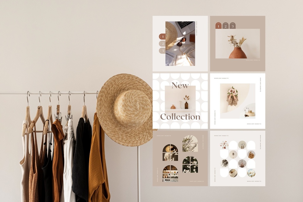 インスタグラム投稿テンプレートCanva100点セット - Shadow