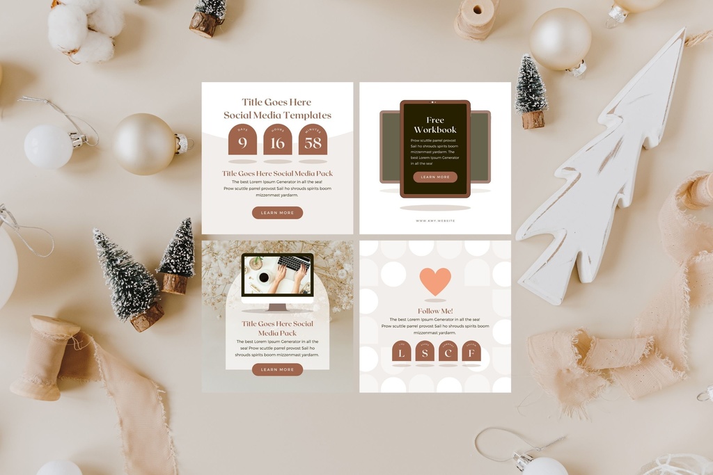 インスタグラム投稿テンプレートCanva100点セット - Shadow