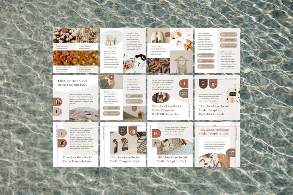 インスタグラム投稿テンプレートCanva100点セット - Shadow