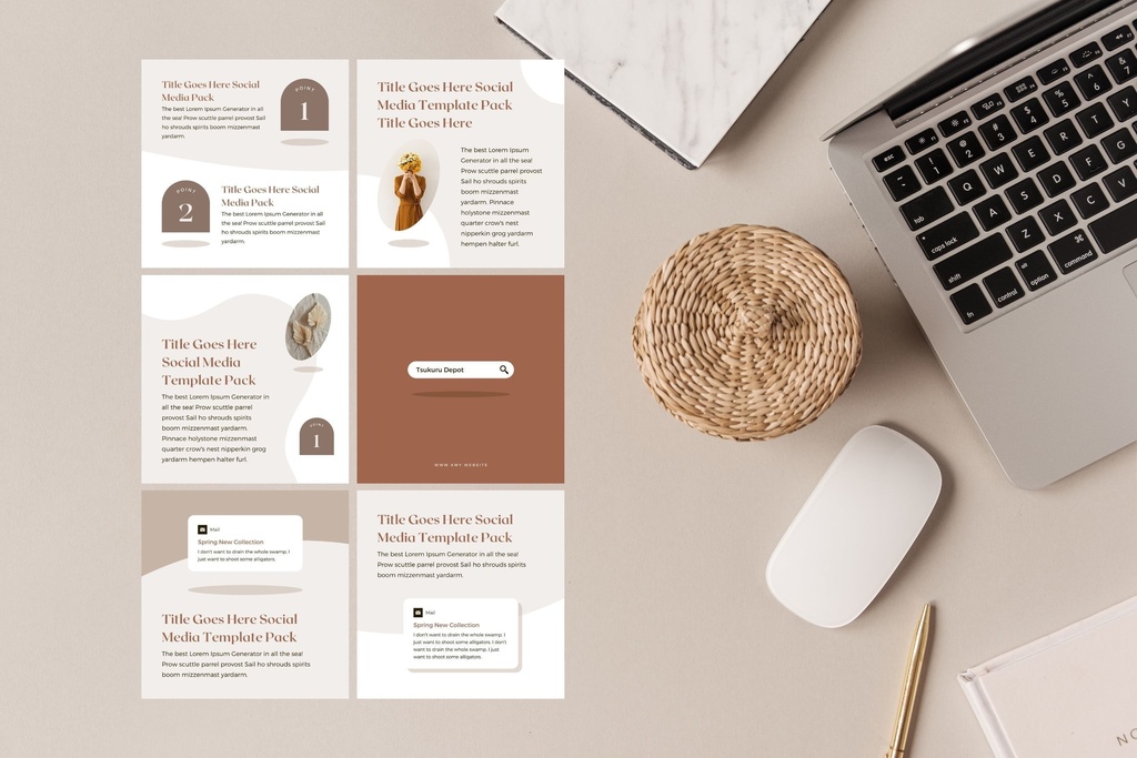 インスタグラム投稿テンプレートCanva100点セット - Shadow