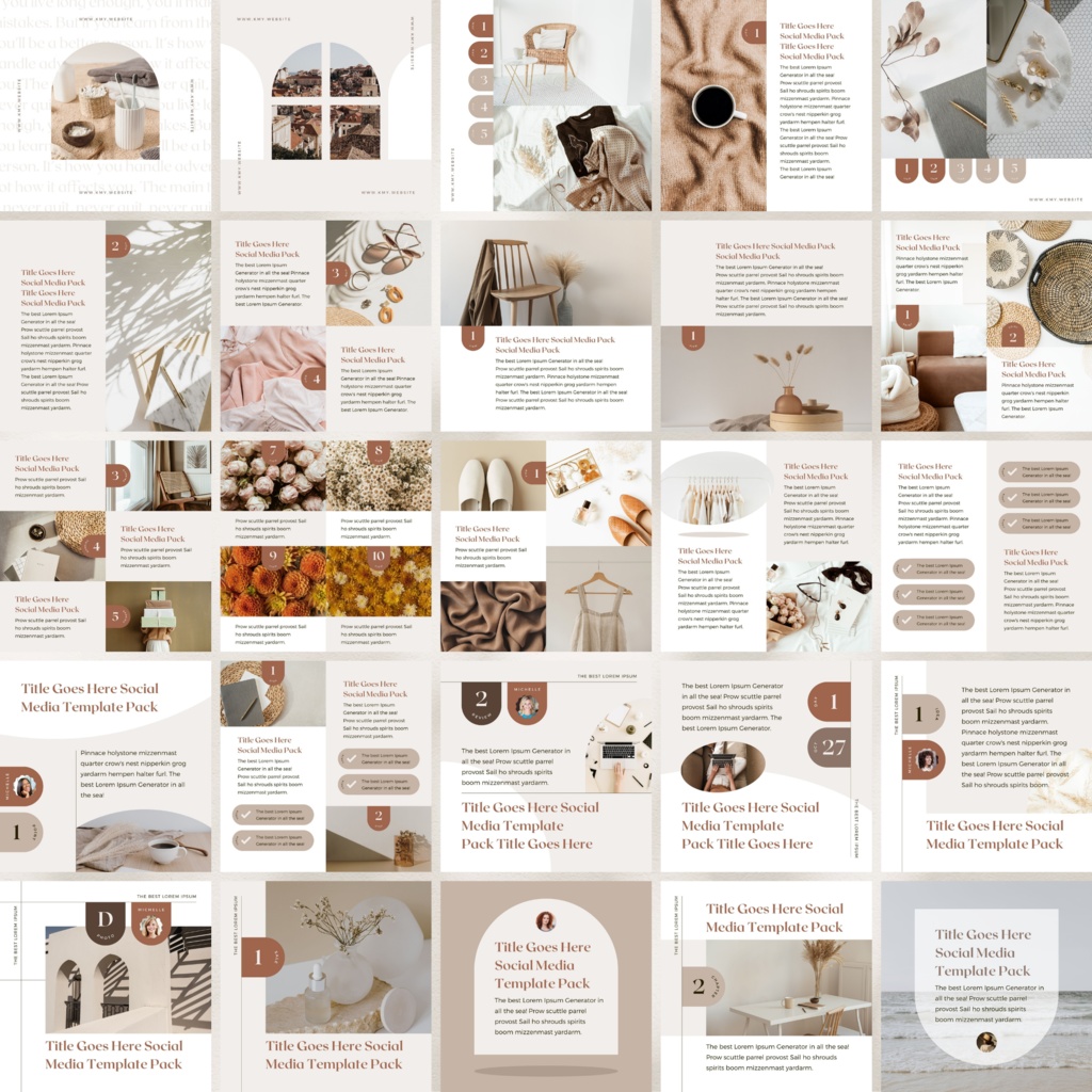 インスタグラム投稿テンプレートCanva100点セット - Shadow