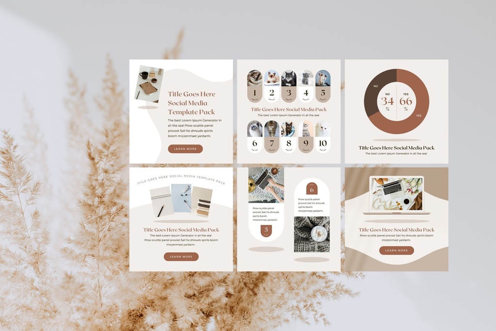 インスタグラム投稿テンプレートCanva100点セット - Shadow