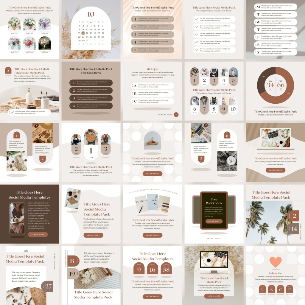 インスタグラム投稿テンプレートCanva100点セット - Shadow