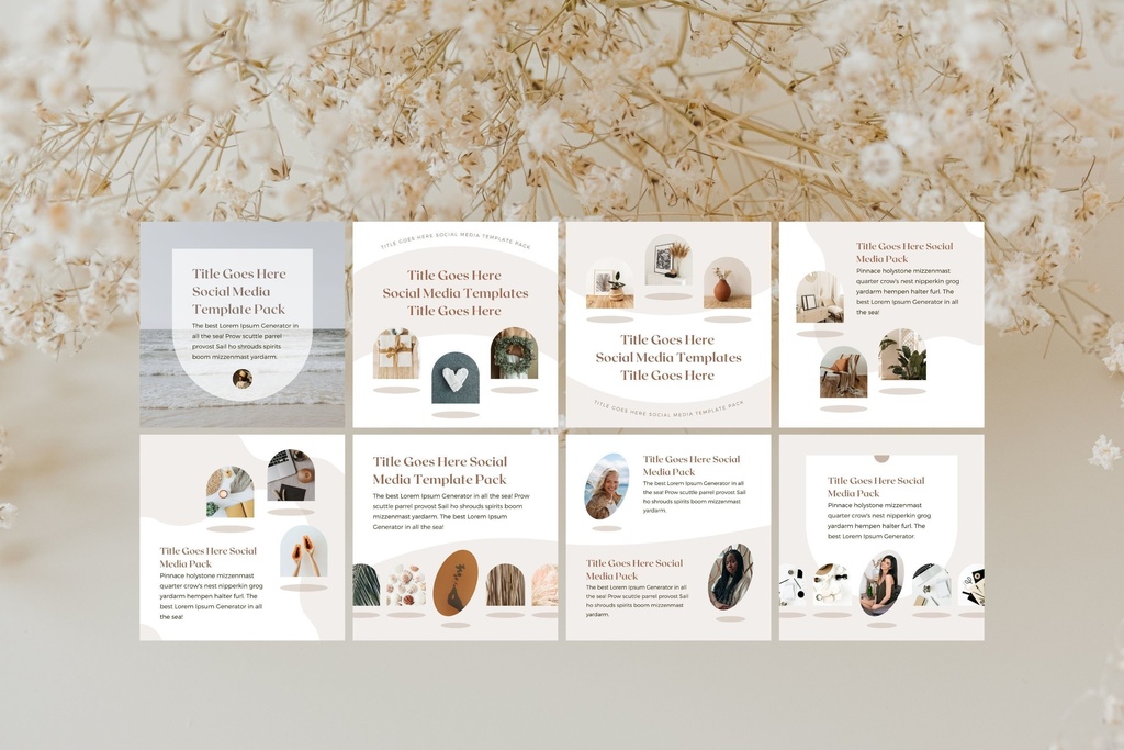 インスタグラム投稿テンプレートCanva100点セット - Shadow