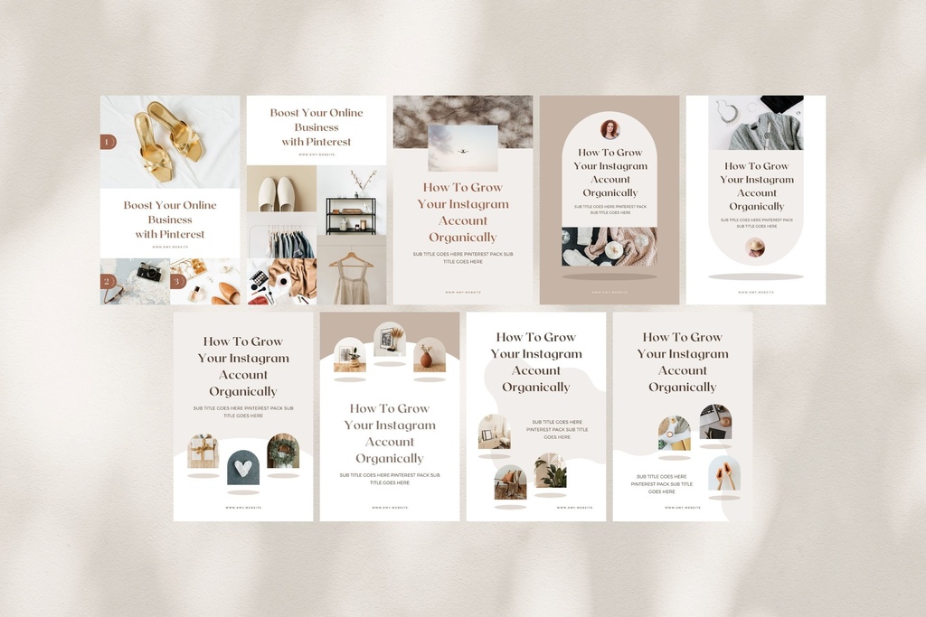 ピンタレストテンプレートCanva72点セット - Shadow