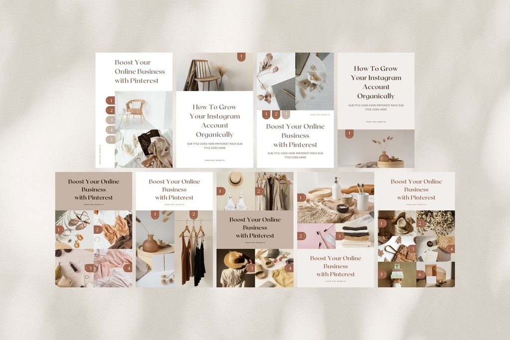 ピンタレストテンプレートCanva72点セット - Shadow