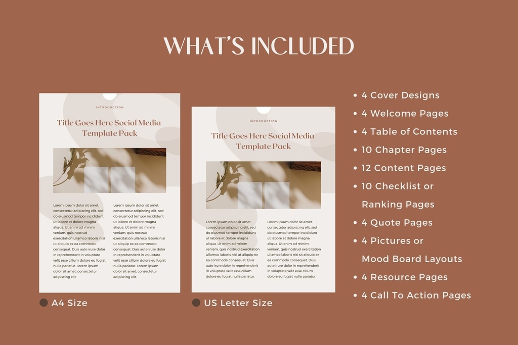 A4&USレター縦位置eBookテンプレートCanva60点セット – Shadow