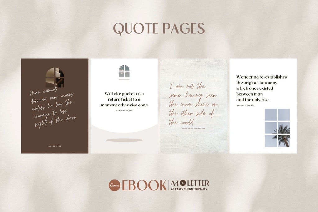 A4&USレター縦位置eBookテンプレートCanva60点セット – Shadow