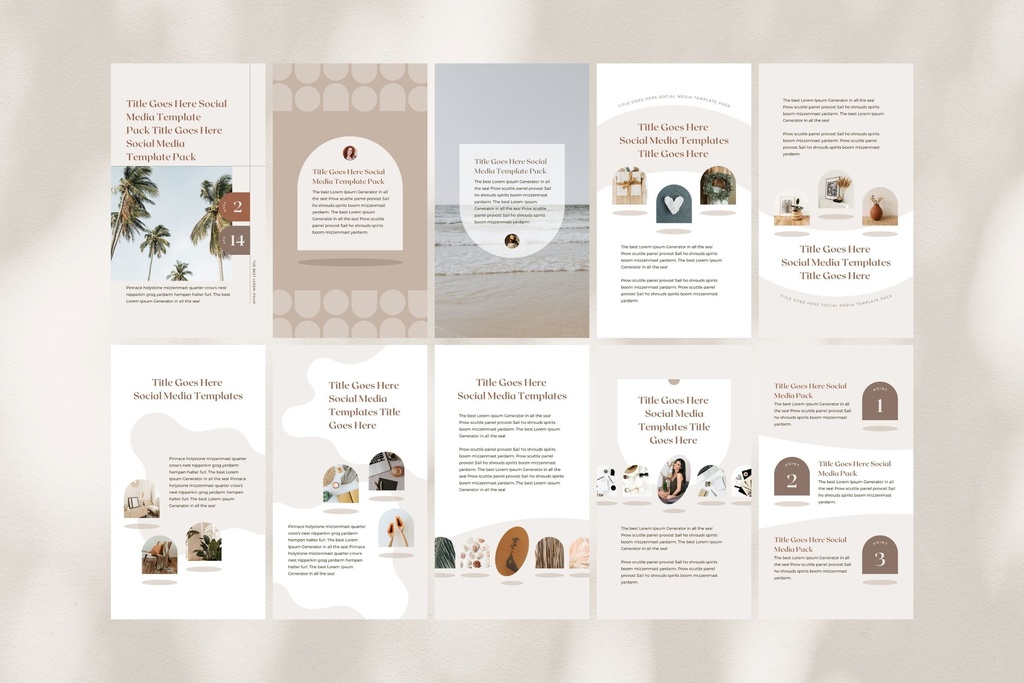 インスタグラムストーリーテンプレートCanva100点セット - Shadow