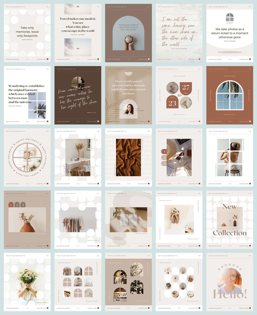インスタグラム投稿&ストーリーテンプレートCanva300点セット - Shadow