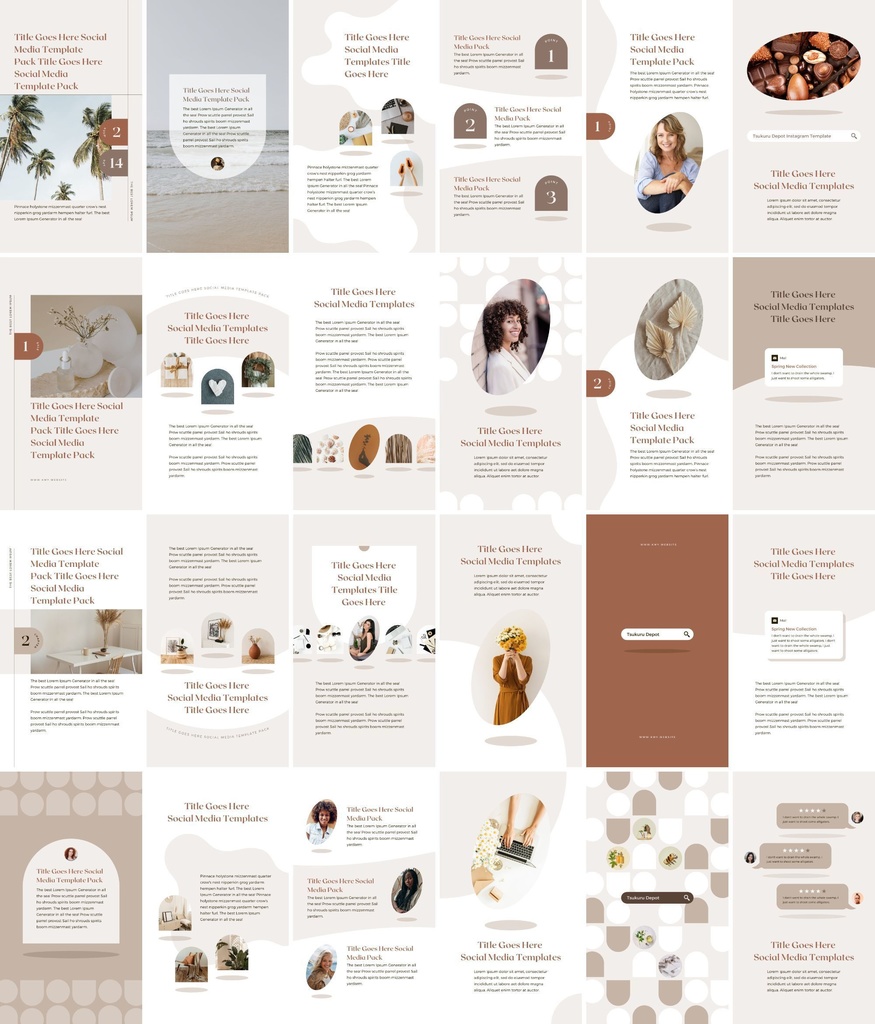 インスタグラム投稿&ストーリーテンプレートCanva300点セット - Shadow