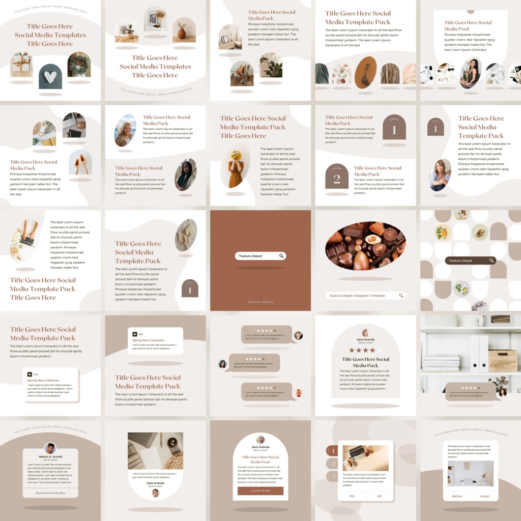 インスタグラム投稿&ストーリーテンプレートCanva300点セット - Shadow