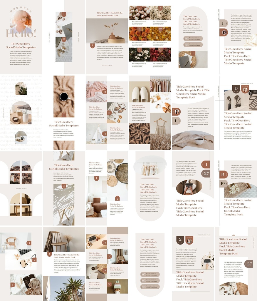 インスタグラム投稿&ストーリーテンプレートCanva300点セット - Shadow