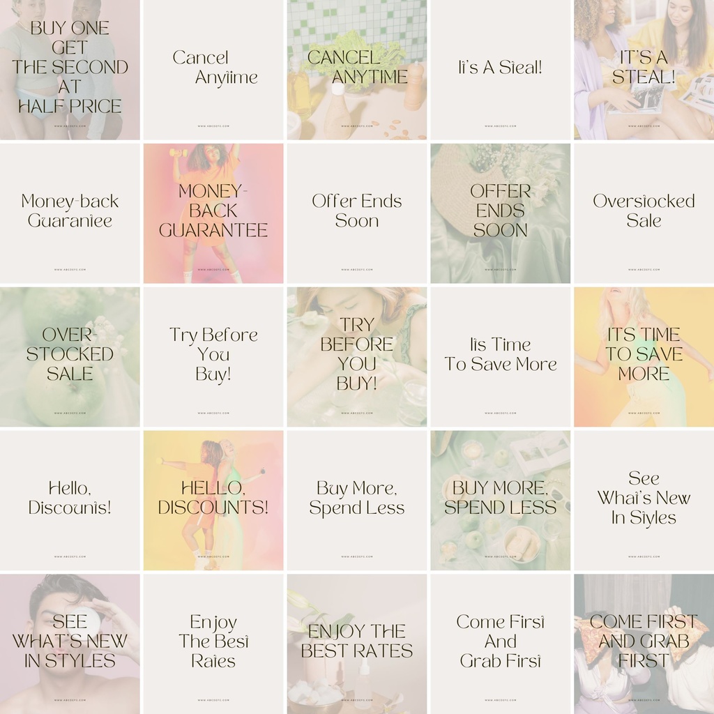 インスタグラム投稿テンプレートCanva100点セット - セールスフレーズ