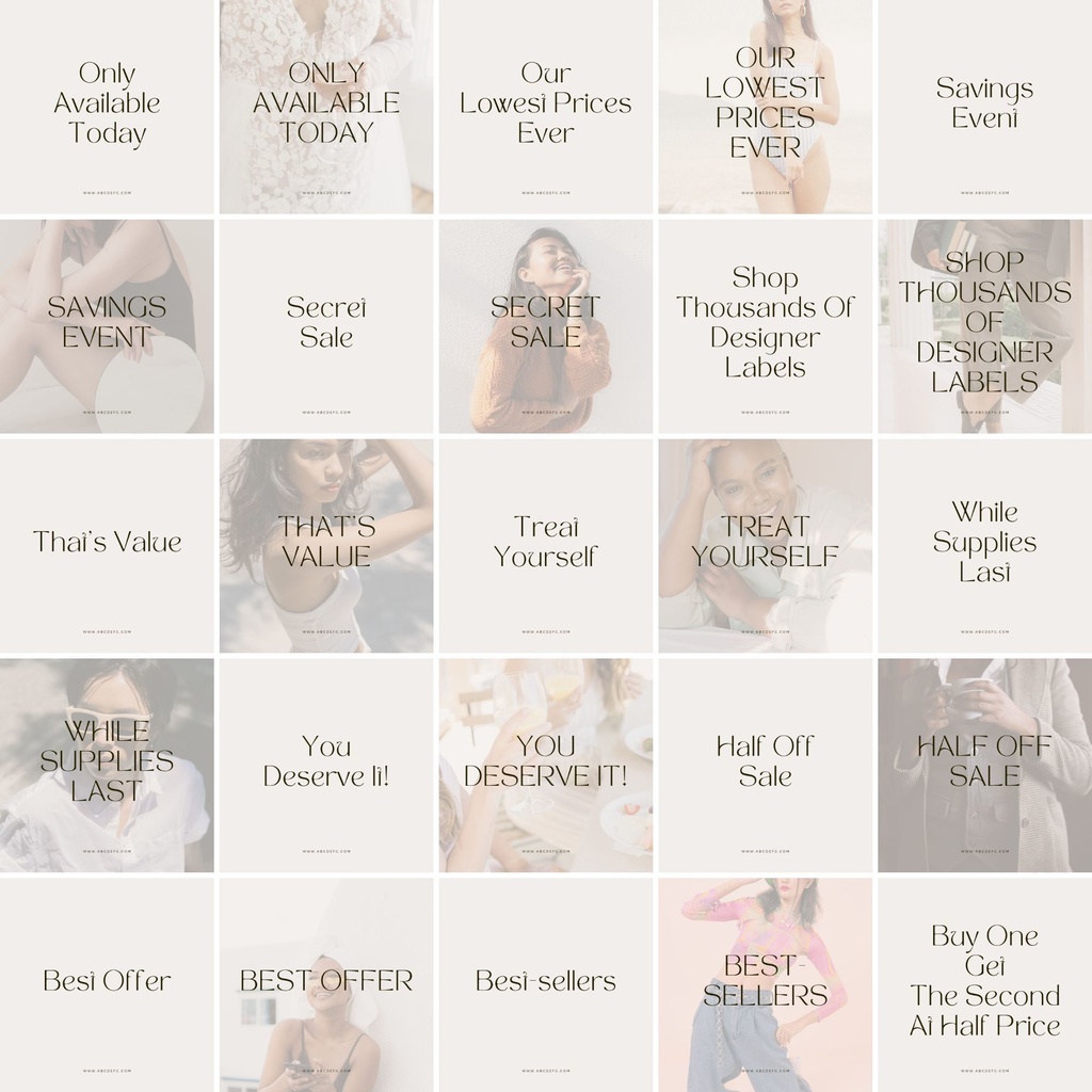 インスタグラム投稿テンプレートCanva100点セット - セールスフレーズ
