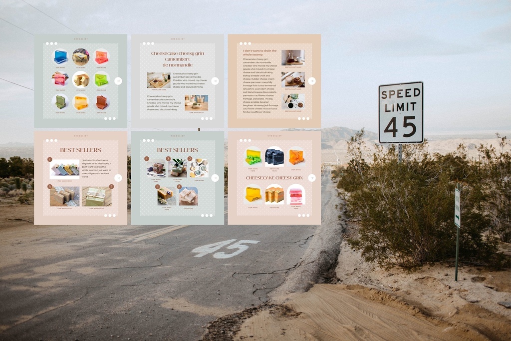 インスタグラム投稿テンプレートCanva100点セット - Dot