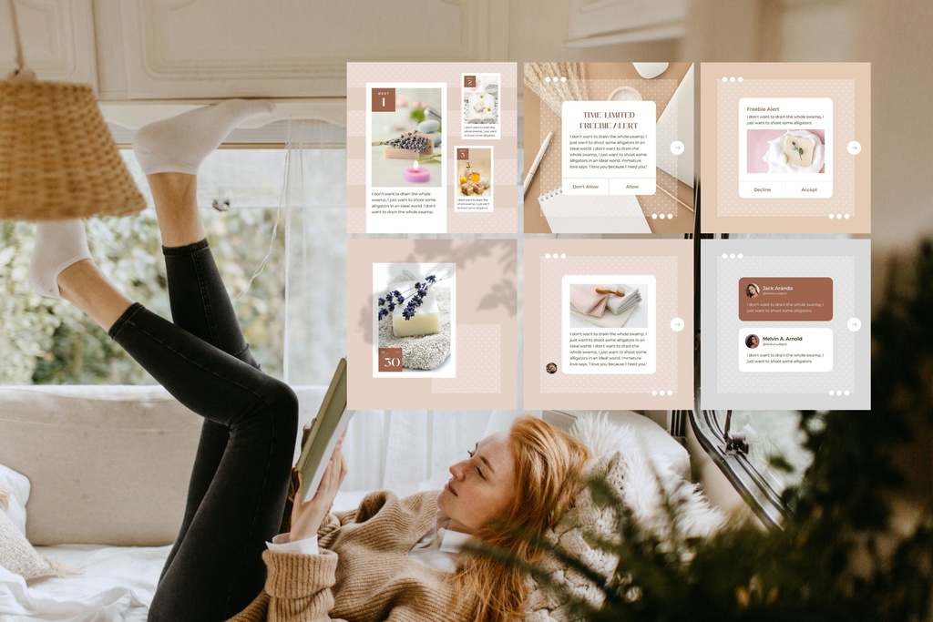 インスタグラム投稿テンプレートCanva100点セット - Dot