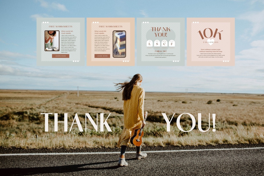 インスタグラム投稿テンプレートCanva100点セット - Dot