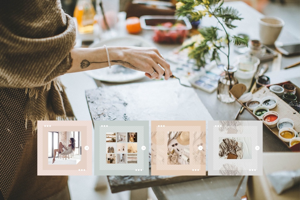 インスタグラム投稿テンプレートCanva100点セット - Dot