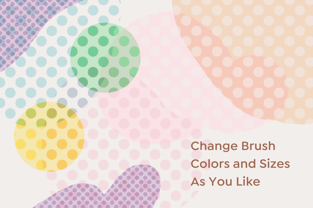 Procreateパターンブラシ20種セット - ドット柄ワックスペーパー風【無料サンプルあり】