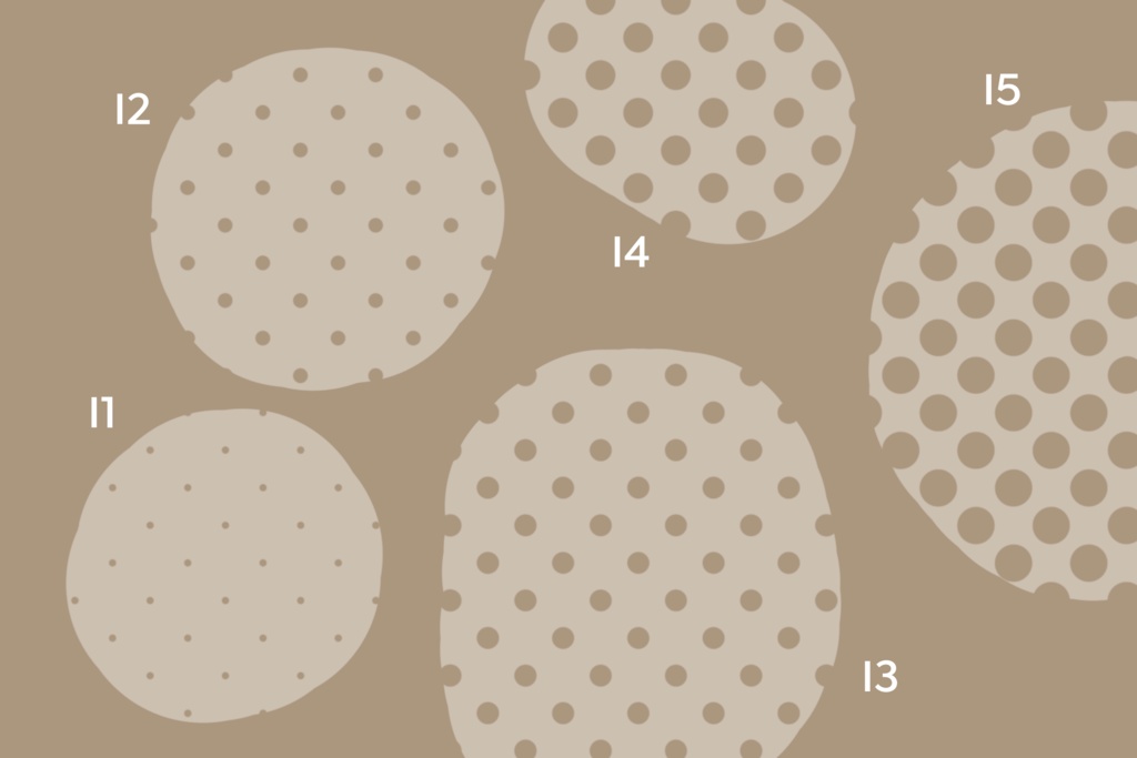 Procreateパターンブラシ20種セット - ドット柄ワックスペーパー風【無料サンプルあり】